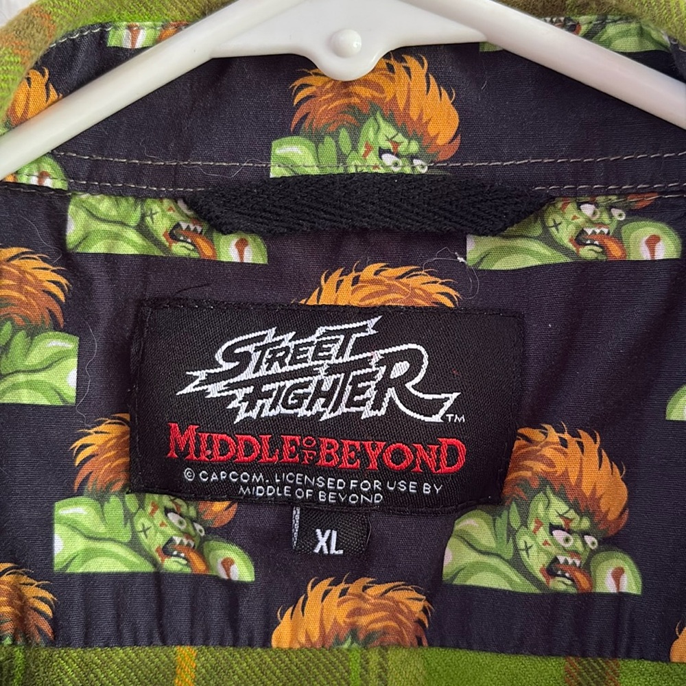 Middle of Beyond Streetfighter Blanka collab flannel